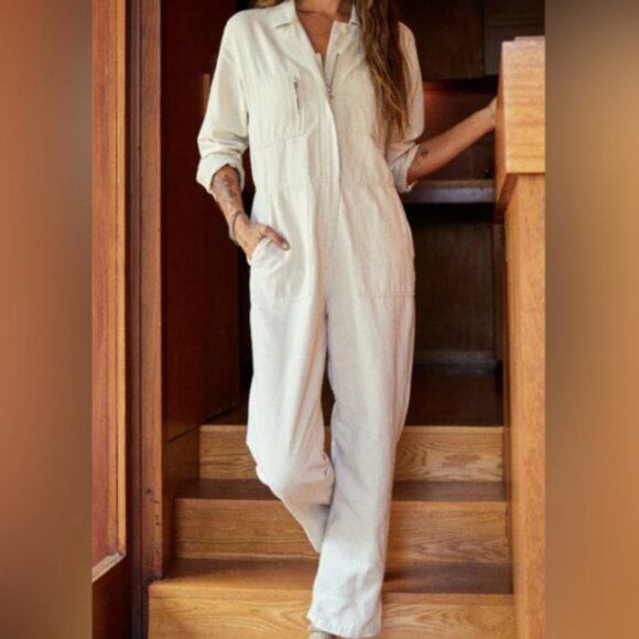 Outerknown Station Jumpsuit Natural - Picture 7 of 7